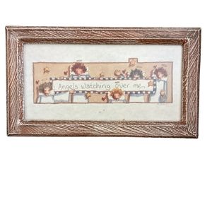 Vintage Angels watching over me wall picture.